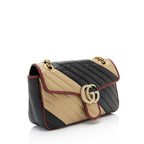 Gucci Matelasse Leather Torchon GG Marmont Small Flap Bag (SHF-fNtxDP)