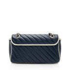 Gucci Matelasse Leather Torchon GG Marmont Small Flap Shoulder Bag (SHF-fZFBg1)