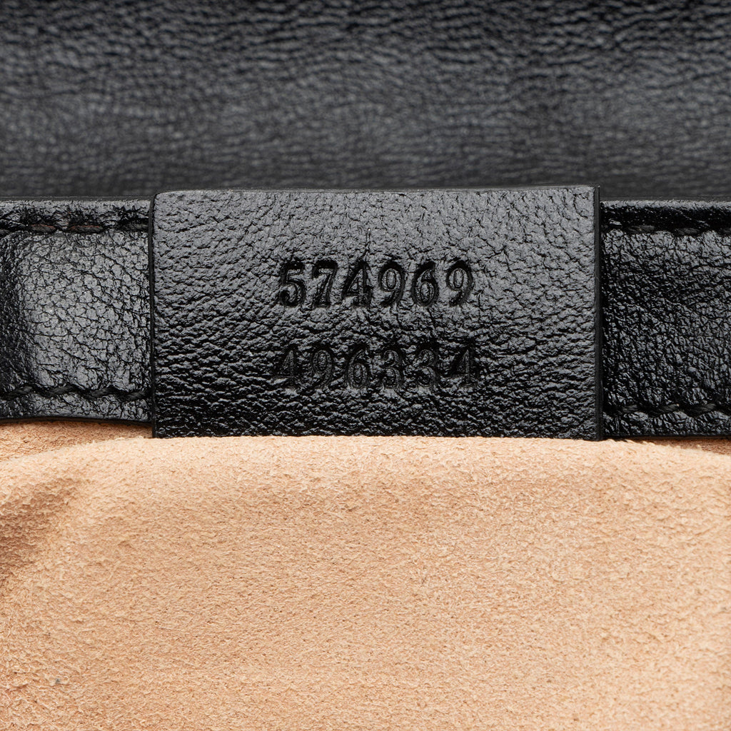 Gucci Matelasse Leather Torchon GG Marmont Super Mini Flap Bag (SHF-qrTyT1)