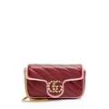 Gucci Matelasse Leather Torchon GG Marmont Super Mini Flap Bag