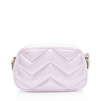 Gucci Matelasse Padded Iridescent Leather GG Marmont Small Camera Bag