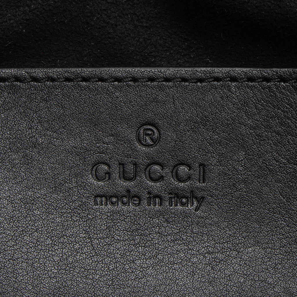 Gucci Matelasse Padded Patent Leather GG Marmont Small Camera Bag