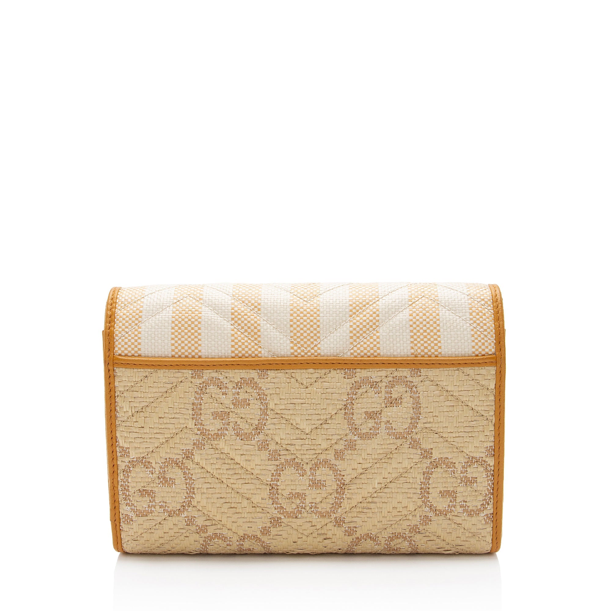 Gucci Matelasse Raffia GG Marmont Mini Wallet on Chain (SHF-wvhz6A)