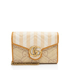 Gucci Matelasse Raffia GG Marmont Wallet on Chain