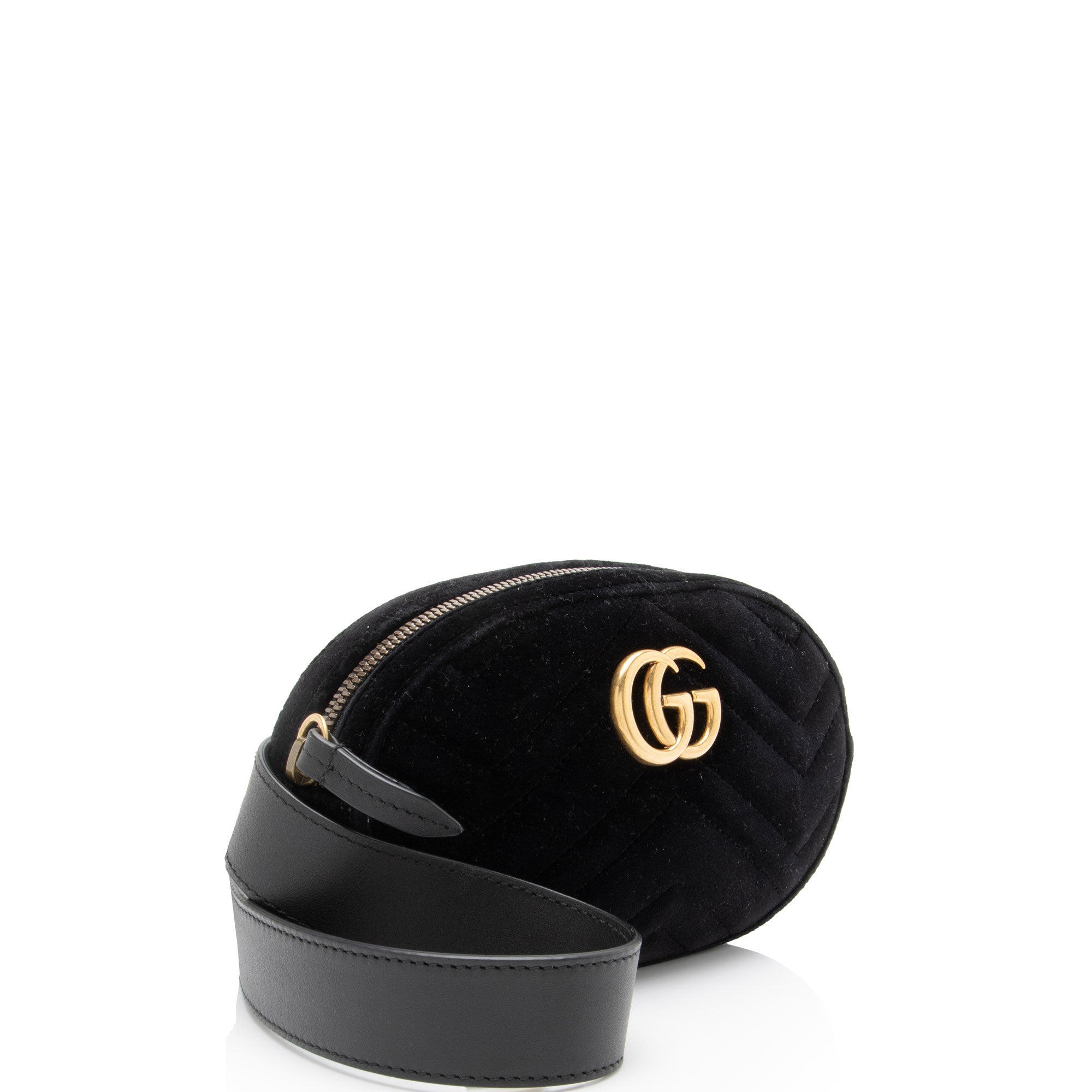Gucci Matelasse Velvet GG Marmont Belt Bag - Size 34 / 85