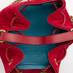 Gucci Matelasse Velvet GG Marmont Bucket Bag (SHF-22829)