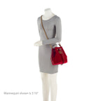 Gucci Matelasse Velvet GG Marmont Bucket Bag (SHF-22829)