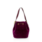 Gucci Matelasse Velvet GG Marmont Bucket Bag