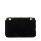 Gucci Matelasse Velvet GG Marmont Large Flap Bag