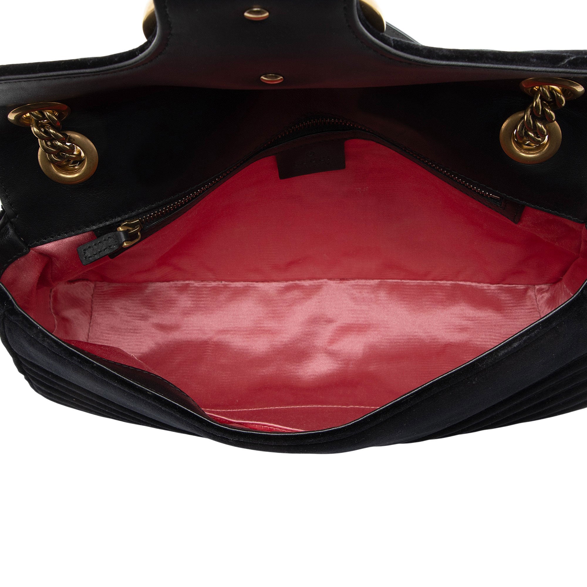 Gucci Matelasse Velvet GG Marmont Large Flap Bag