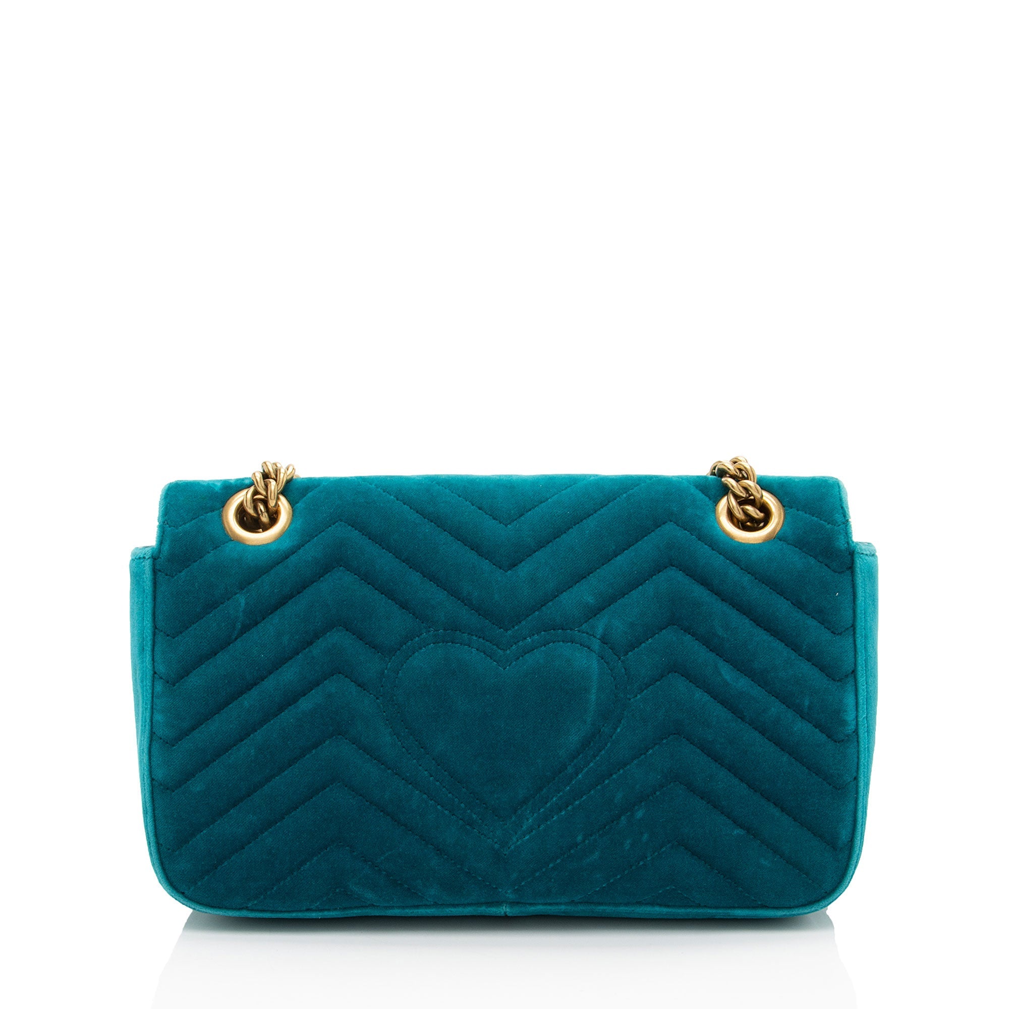 Gucci Matelasse Velvet GG Marmont Medium Flap Bag