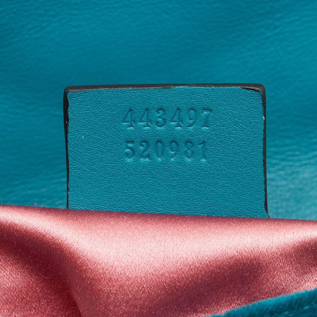 Gucci Matelasse Velvet GG Marmont Medium Flap Bag