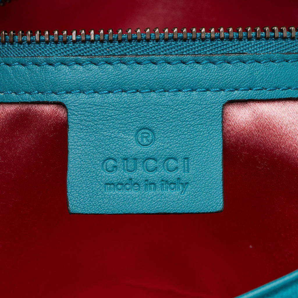 Gucci Matelasse Velvet GG Marmont Medium Flap Bag