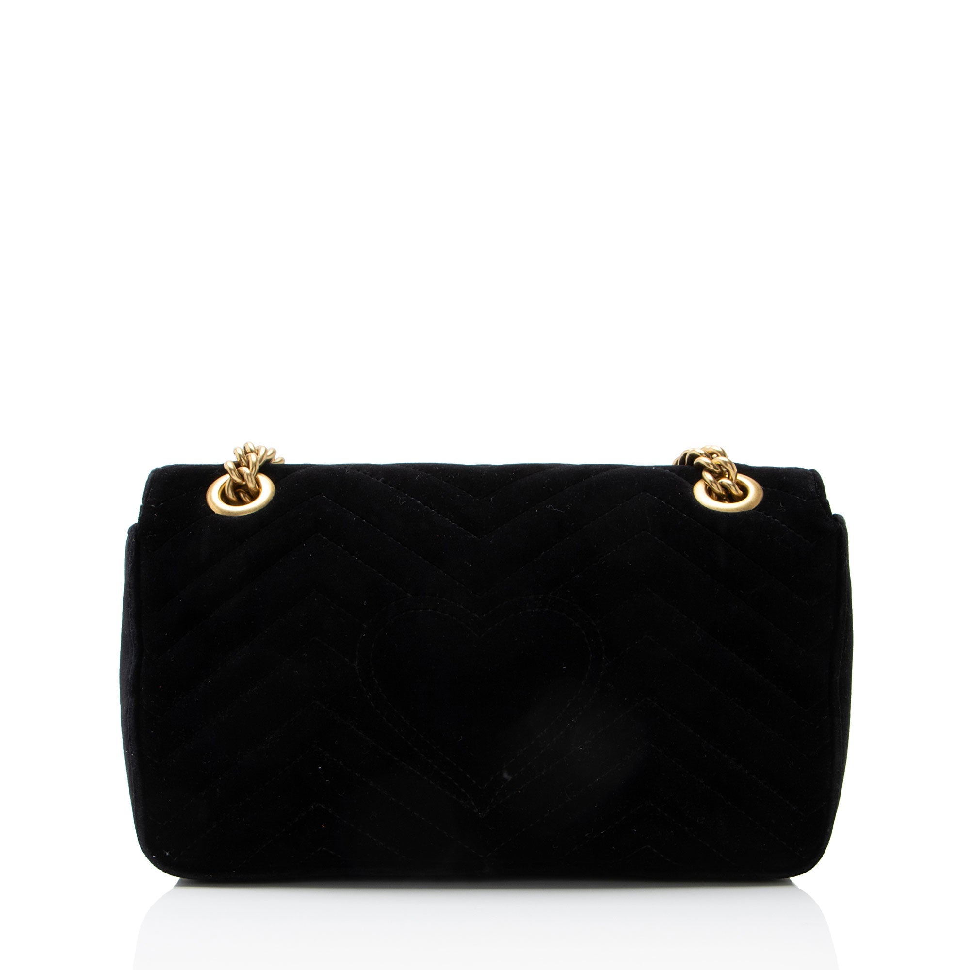 Gucci Matelasse Velvet GG Marmont Medium Flap Bag