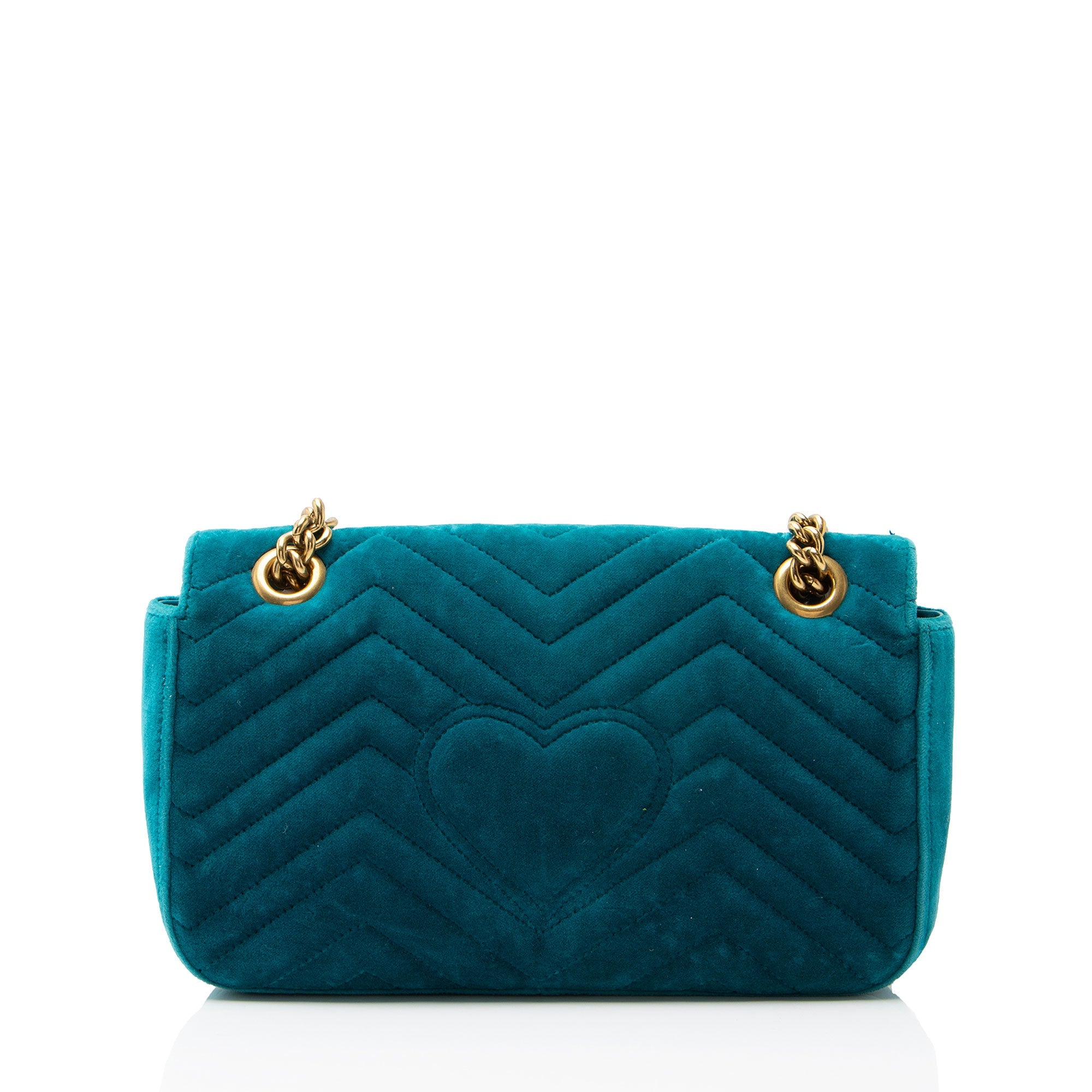 Gucci Matelasse Velvet GG Marmont Medium Flap Bag