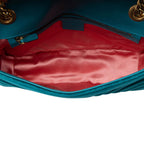 Gucci Matelasse Velvet GG Marmont Medium Flap Bag