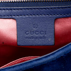 Gucci Matelasse Velvet GG Marmont Medium Shoulder Bag (SHF-22562)
