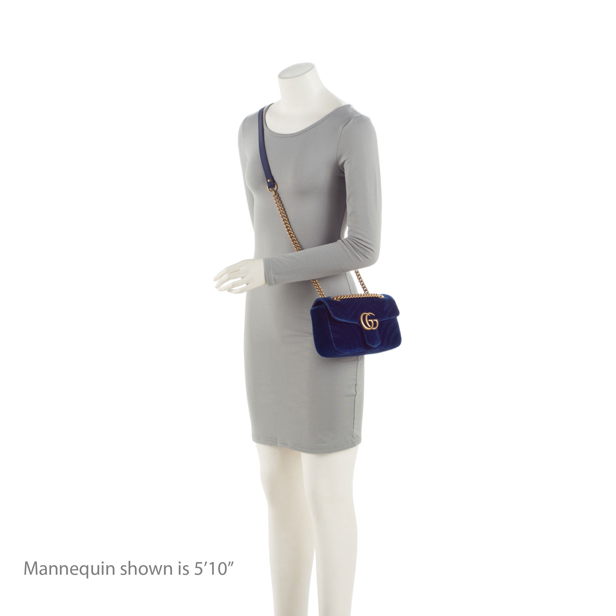 Gucci Matelasse Velvet GG Marmont Mini Flap Bag (SHF-PWuxDi)
