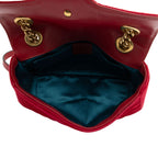Gucci Matelasse Velvet GG Marmont Mini Flap Bag (SHF-80mt04)