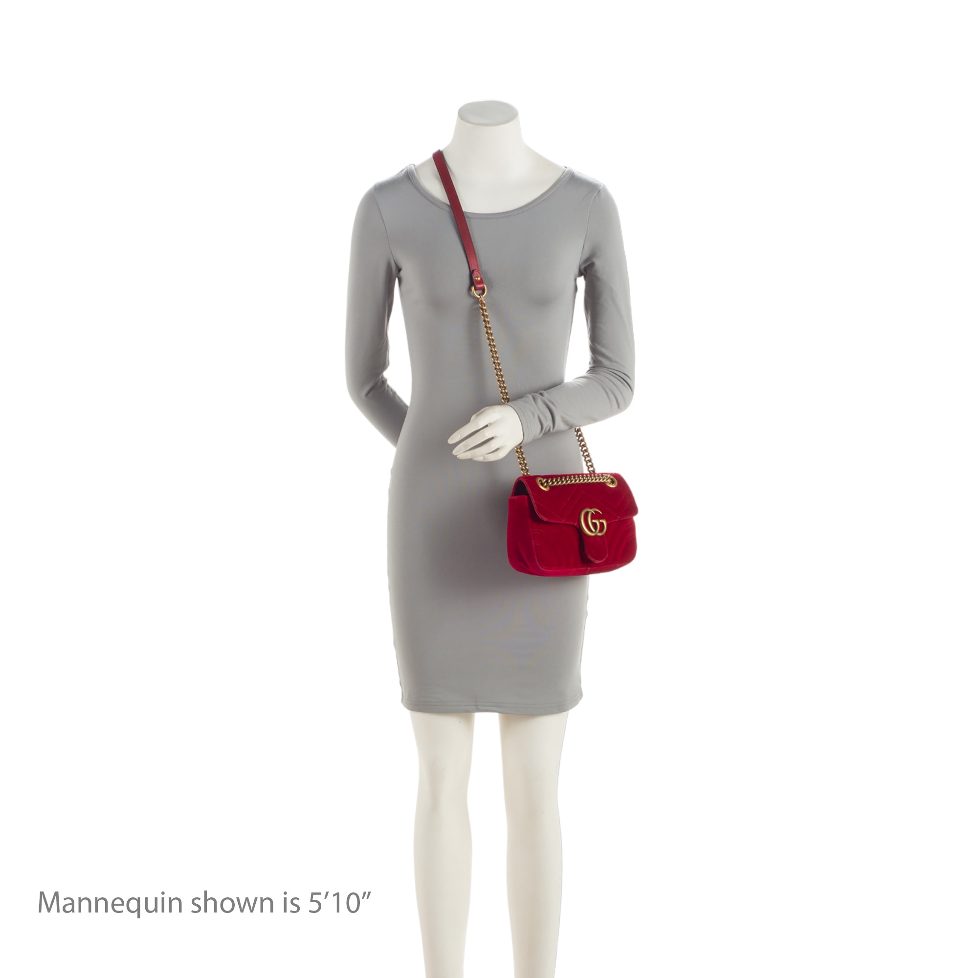 Gucci Matelasse Velvet GG Marmont Mini Flap Bag (SHF-80mt04)