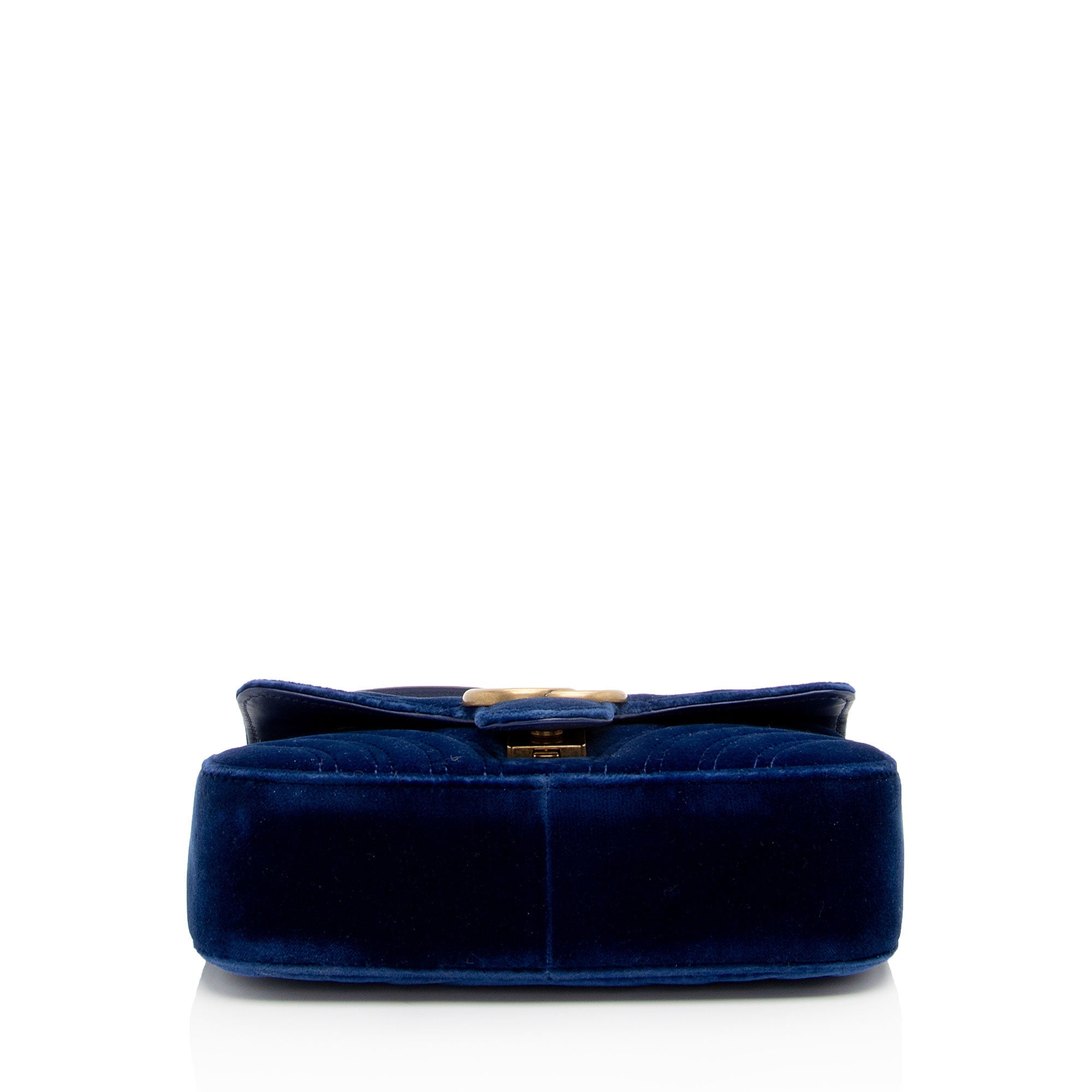 Gucci Matelasse Velvet GG Marmont Mini Flap Bag (SHF-YOfJ5m)