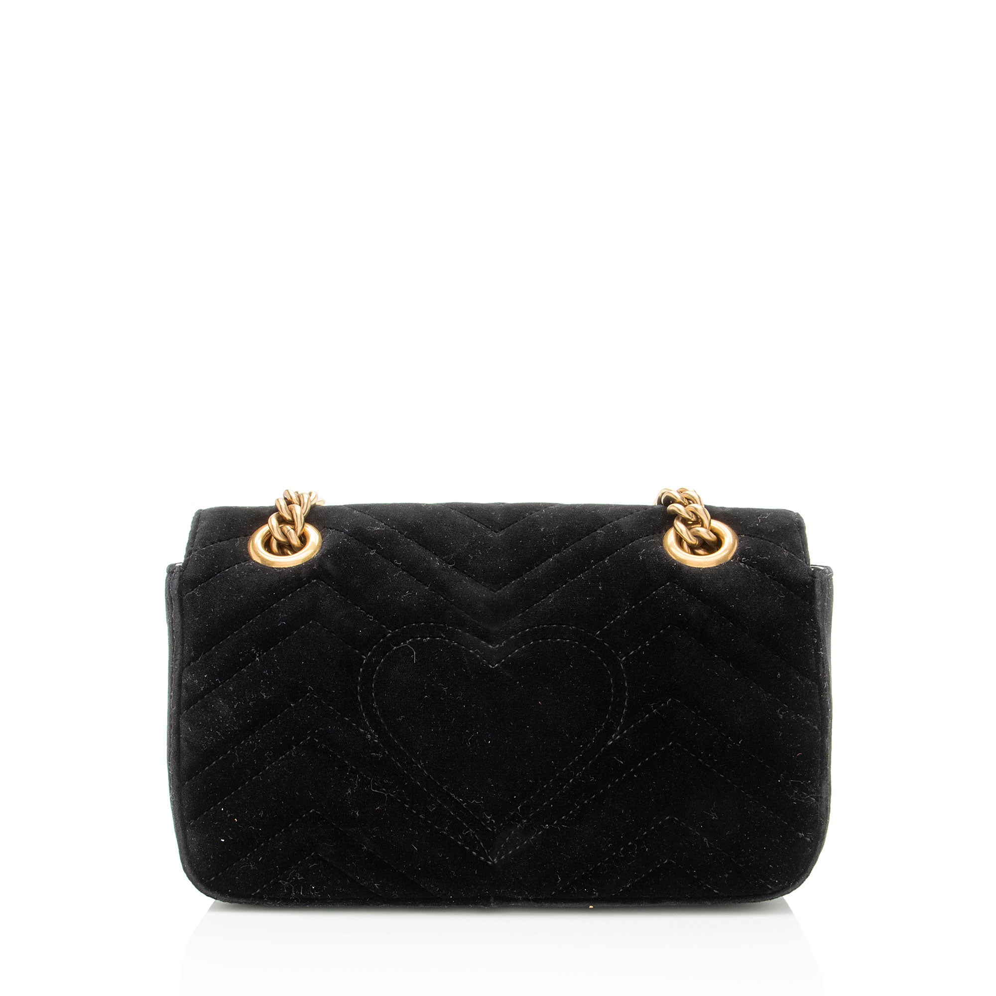 Gucci Matelasse Velvet GG Marmont Mini Flap Bag
