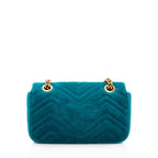 Gucci Matelasse Velvet GG Marmont Mini Shoulder Bag (SHF-22901)