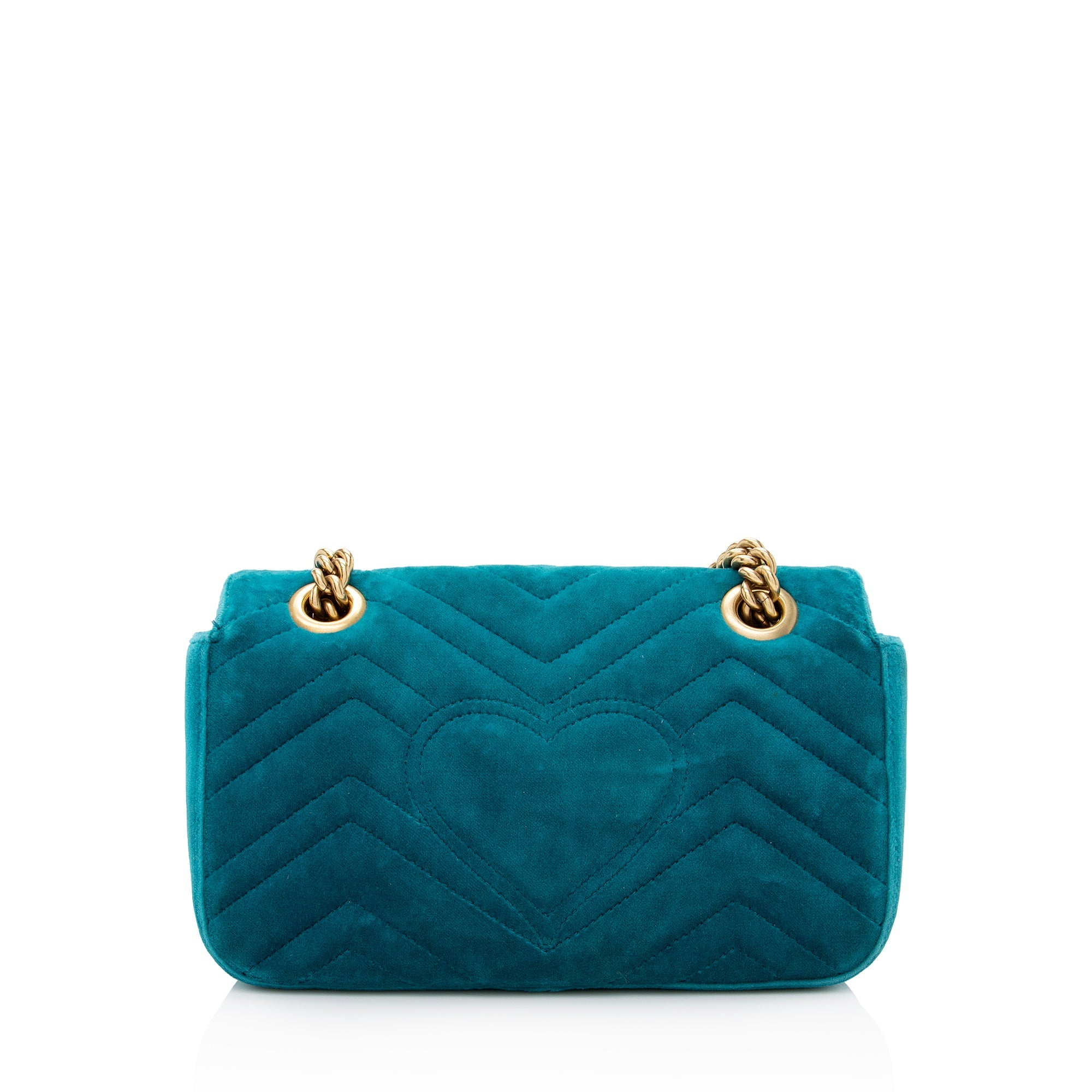 Gucci Matelasse Velvet GG Marmont Mini Shoulder Bag (SHF-22901)