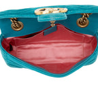 Gucci Matelasse Velvet GG Marmont Mini Shoulder Bag (SHF-22901)