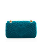 Gucci Matelasse Velvet GG Marmont Small Shoulder Bag (SHF-18936)