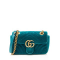 Gucci Matelasse Velvet GG Marmont Small Flap Bag