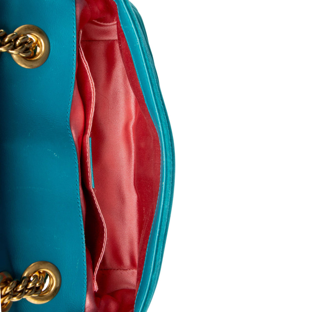 Gucci Matelasse Velvet GG Marmont Small Flap Bag