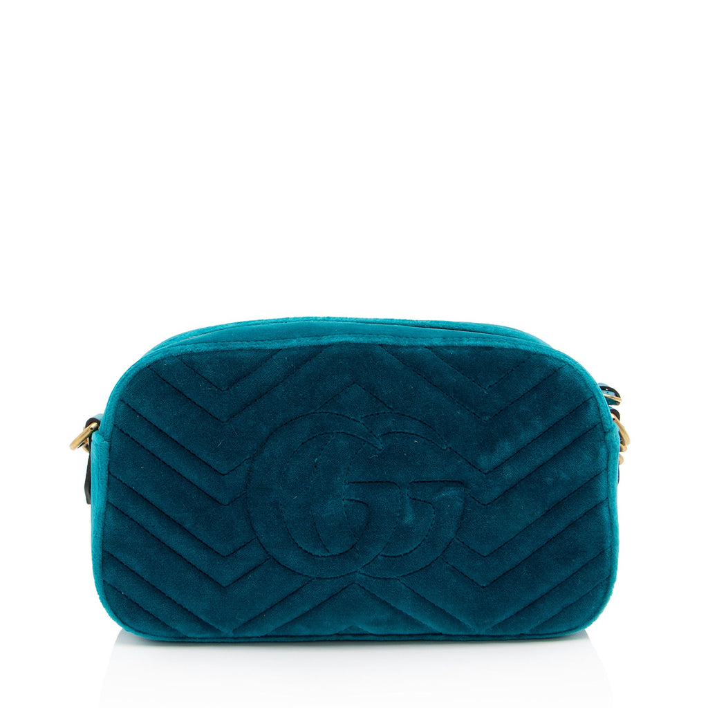 Gucci Matelasse Velvet GG Marmont Small Shoulder Bag (SHF-YA81zd)