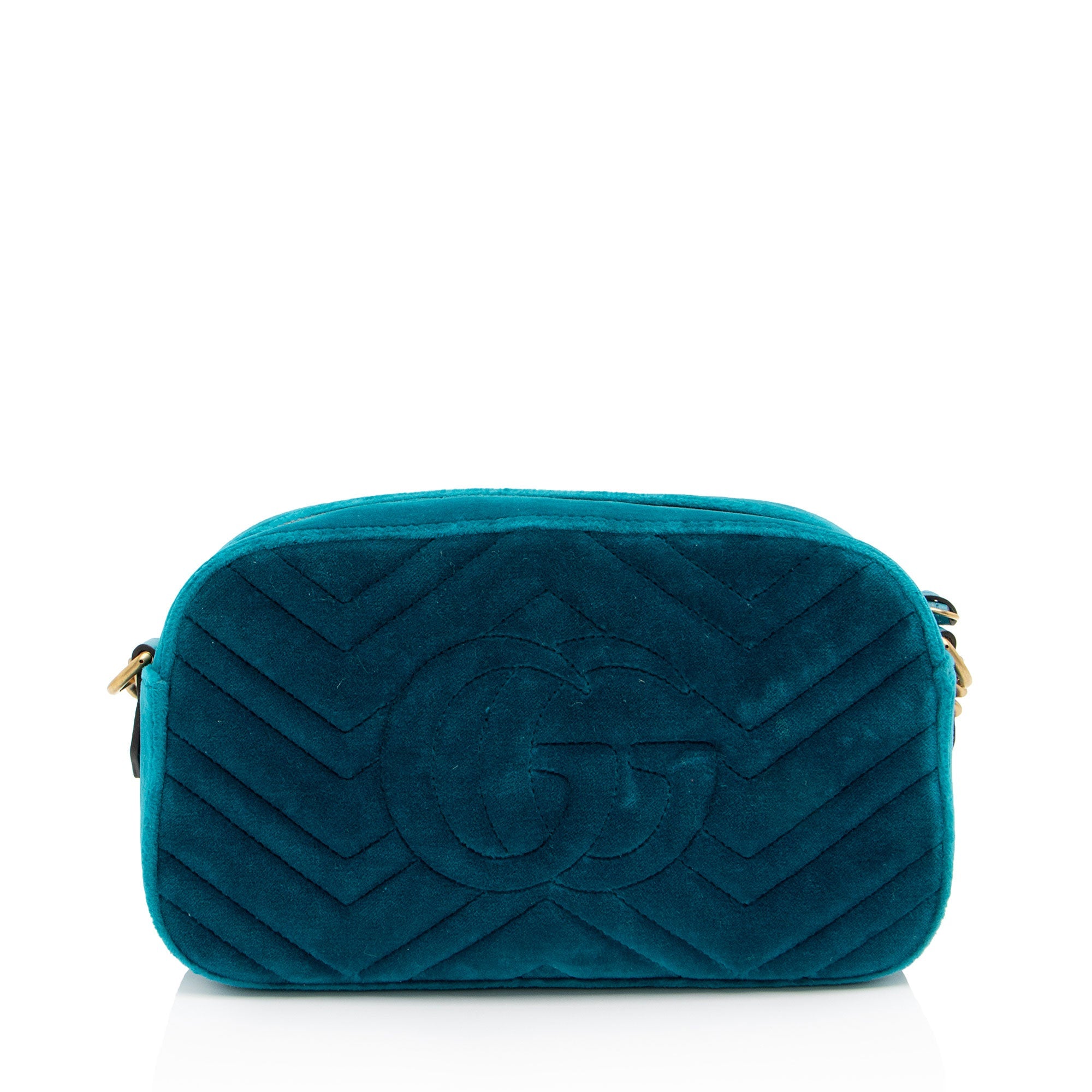 Gucci Matelasse Velvet GG Marmont Small Shoulder Bag (SHF-YA81zd)
