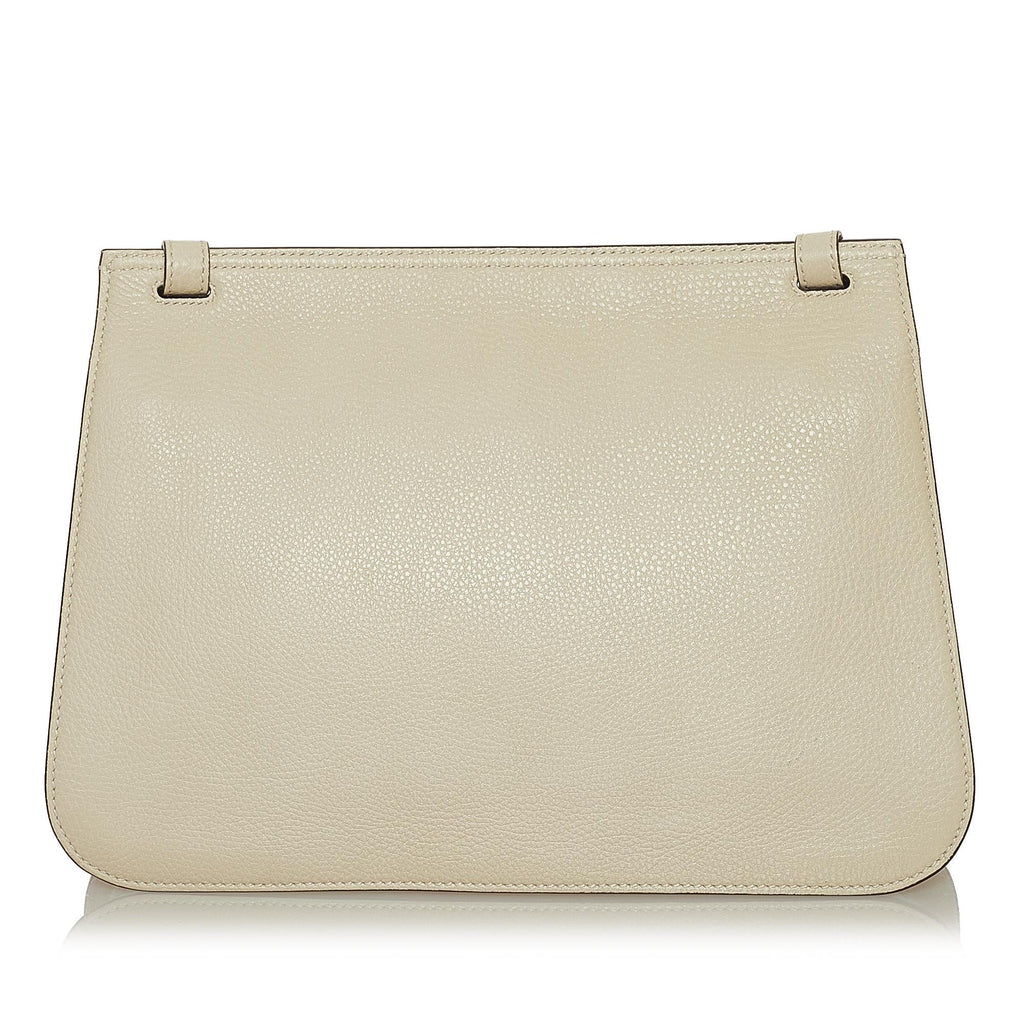 Gucci Medium Bamboo Daily Flap Leather Crossbody Bag (SHG-34409)