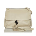 Gucci Medium Bamboo Daily Flap Leather Crossbody Bag (SHG-34409)