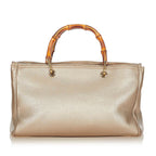 Gucci Medium Bamboo Shopper Leather Satchel (SHG-32499)