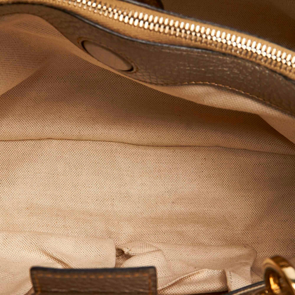 Gucci Medium Bamboo Shopper Leather Satchel (SHG-32499)
