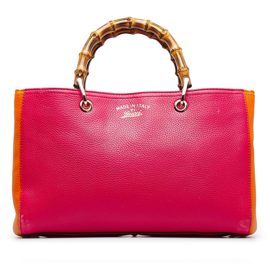 Gucci Medium Bicolor Bamboo Shopper (SHG-Sv82lq)