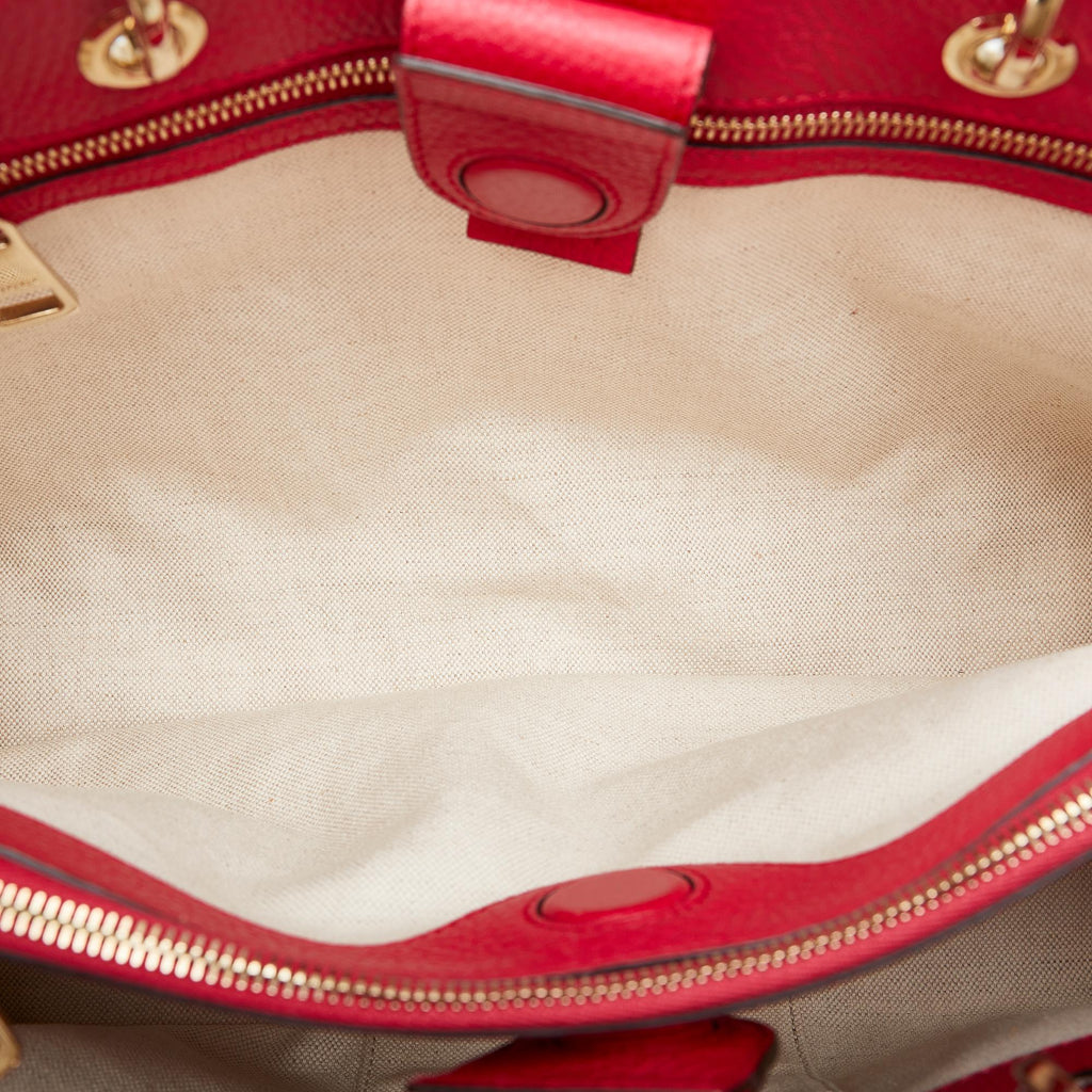 Gucci Medium Bicolor Bamboo Shopper (SHG-Sv82lq)