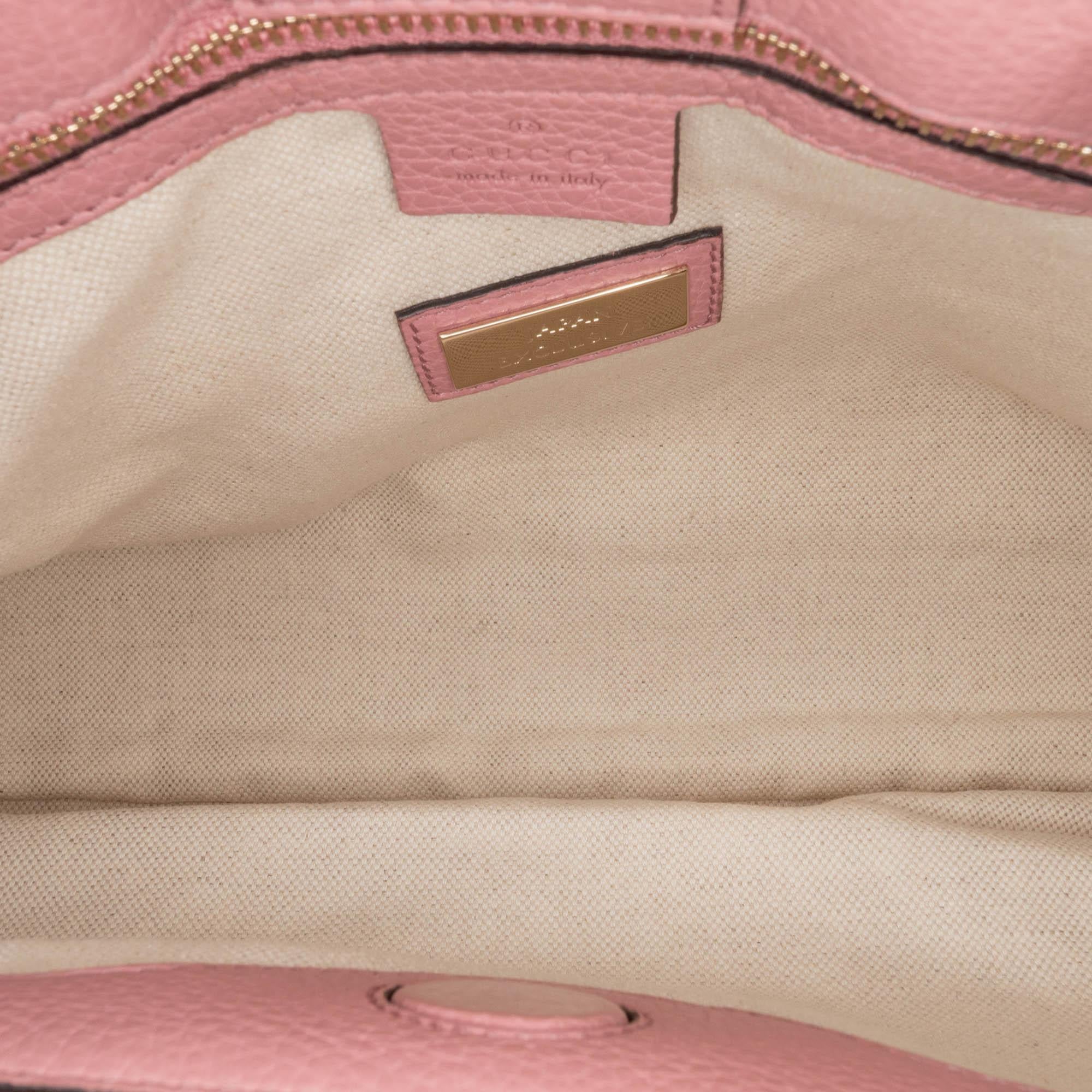 Gucci Medium Bicolor Calfskin Bamboo Shopper Satchel