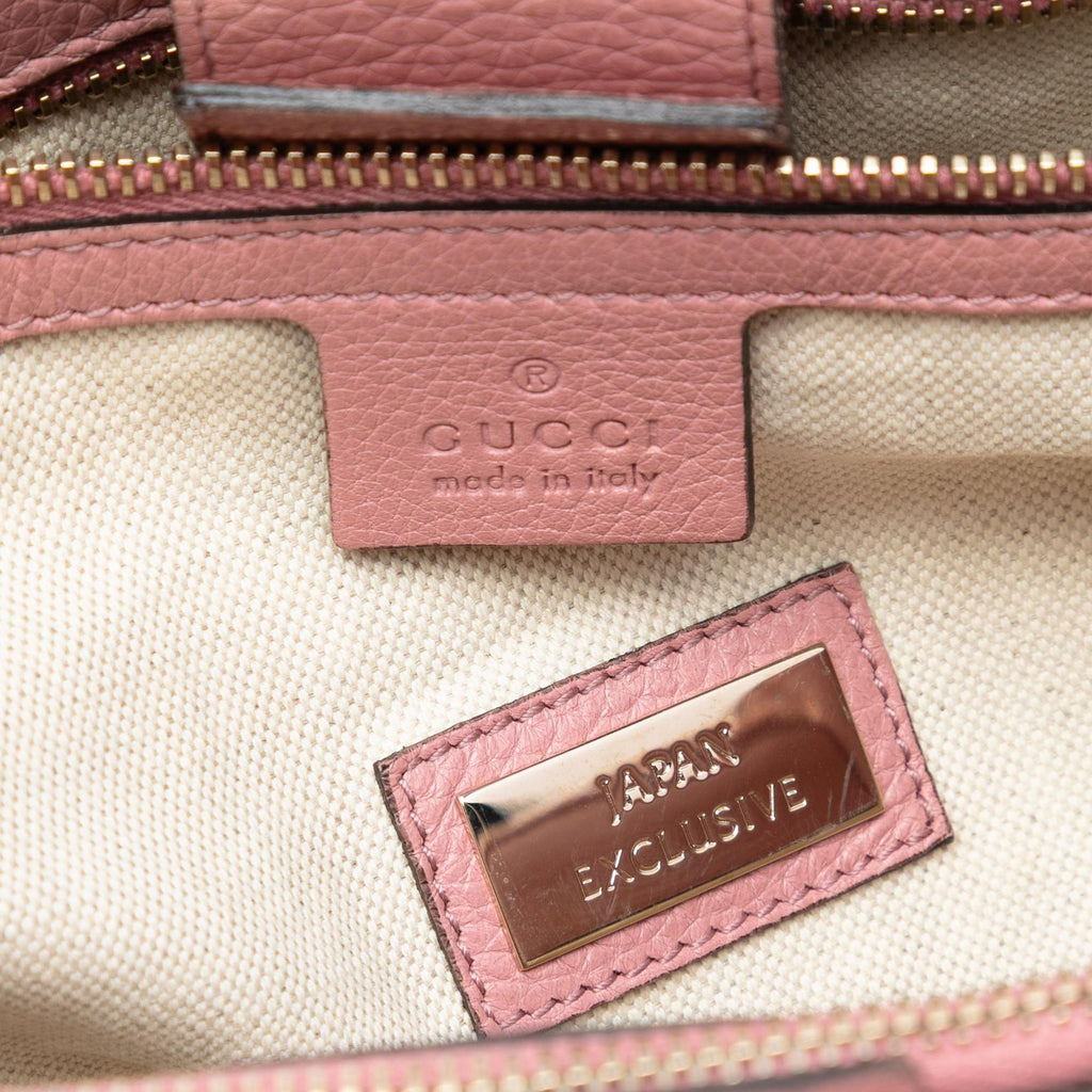 Gucci Medium Bicolor Calfskin Bamboo Shopper Satchel