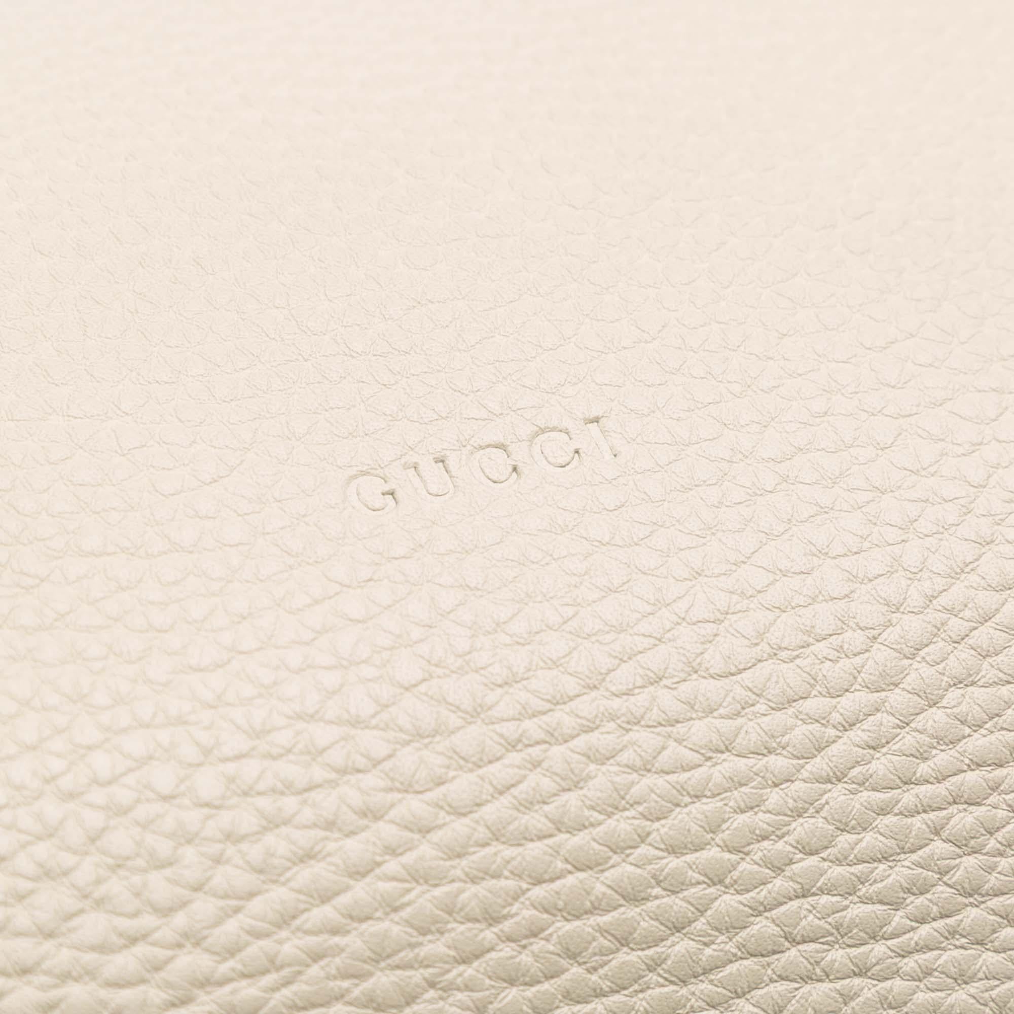 Gucci Medium Calfskin Bamboo Daily Shopper Satchel