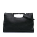 Gucci Medium Calfskin Bamboo Daily Shopper Satchel