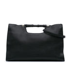 Gucci Medium Calfskin Bamboo Daily Shopper Satchel