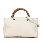 Gucci Medium Calfskin Bamboo Shopper Satchel (SHG-W4g9o3)