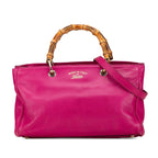 Gucci Medium Calfskin Bamboo Shopper Satchel (SHG-BUwDqc)