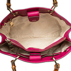 Gucci Medium Calfskin Bamboo Shopper Satchel