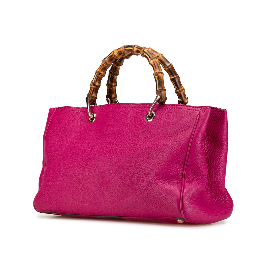 Gucci Medium Calfskin Bamboo Shopper Satchel