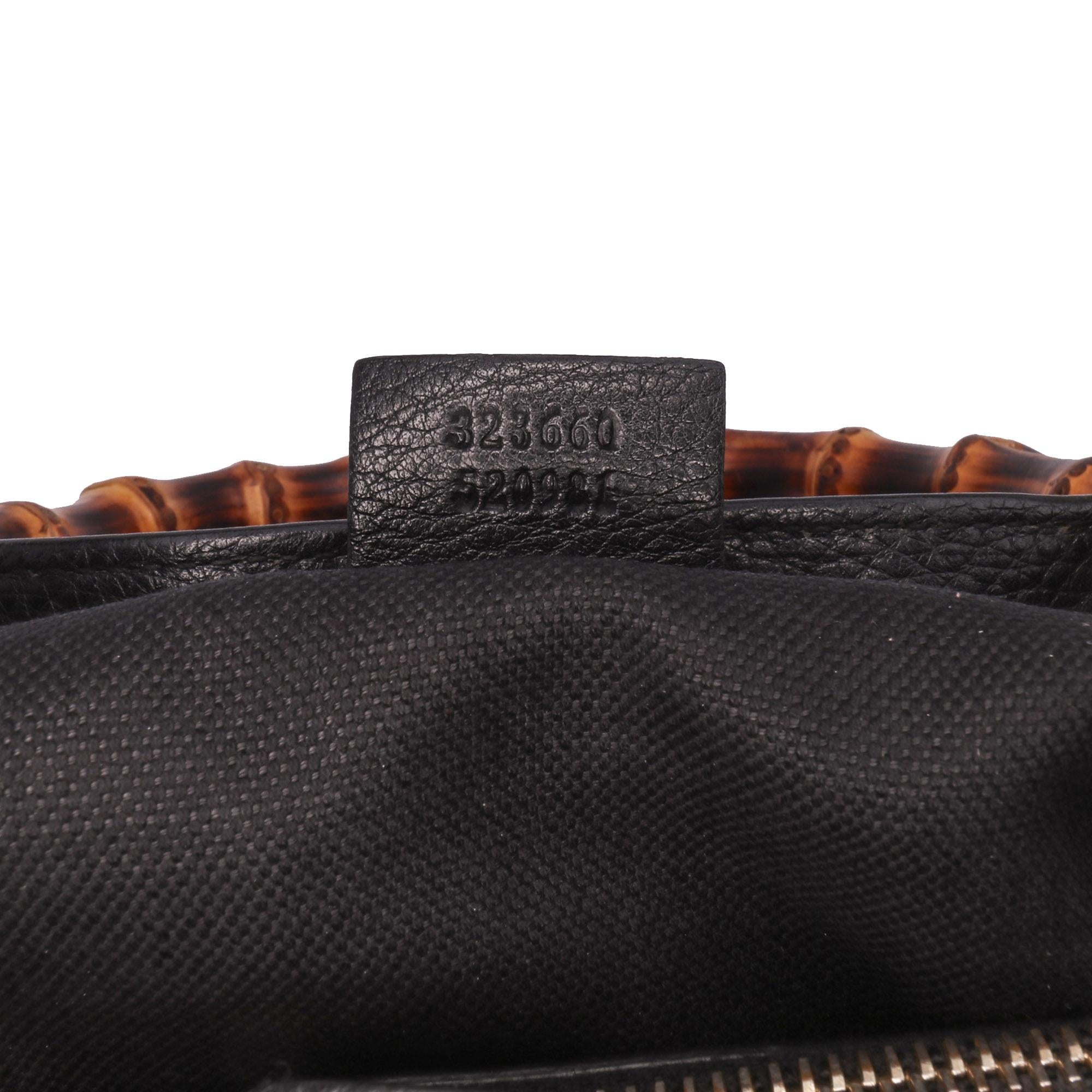 Gucci Medium Calfskin Bamboo Shopper Satchel